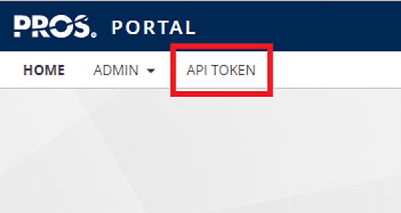 API TOKEN navigation